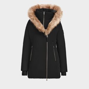 RUDSAK Black Puffer Coat with Fur Hood